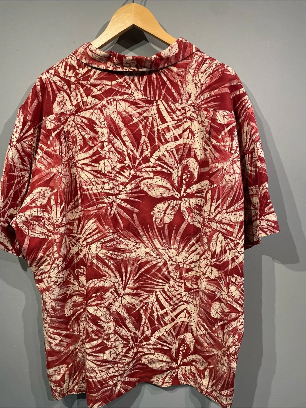 New with Tags Polo by Ralph Lauren Red & Cream Tropical  Shirt Silk/linen XXL